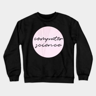 computer science in marble pink Crewneck Sweatshirt